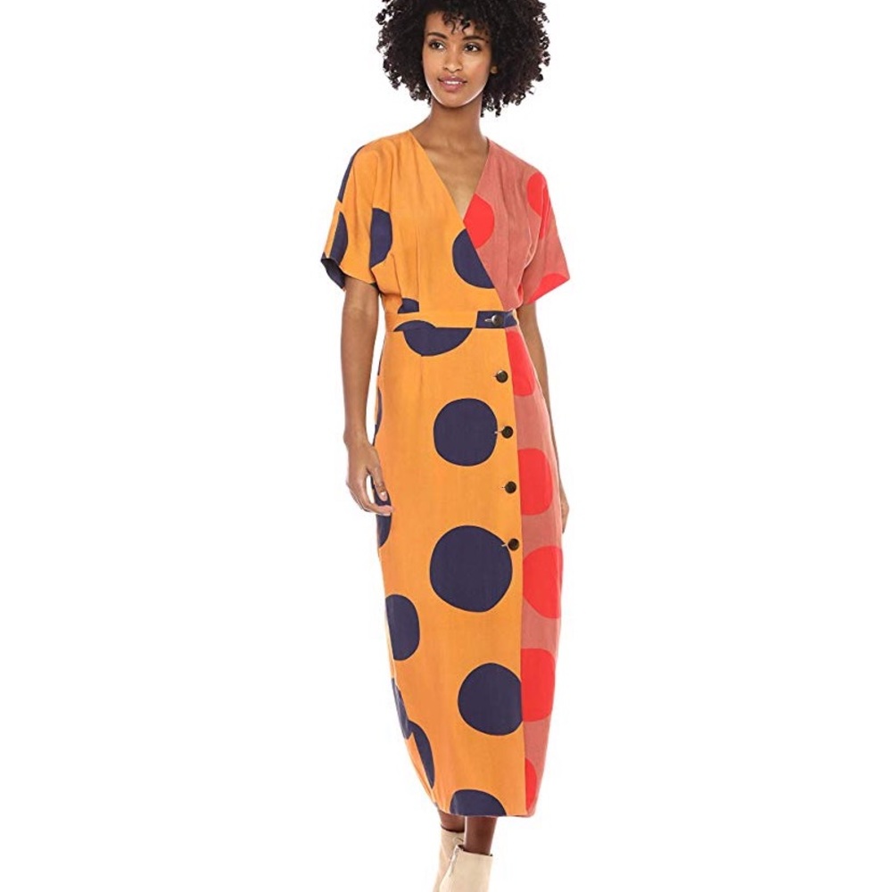 mara hoffman // amrita polka dot button front midi - Picture 3 of 8